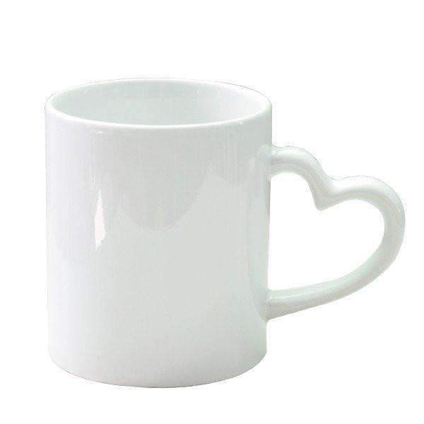 Personalised Heart shaped Handle Mug