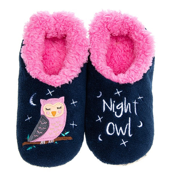 Snoozies Pairables Super Soft Sherpa Womens House Slippers - Night Owl