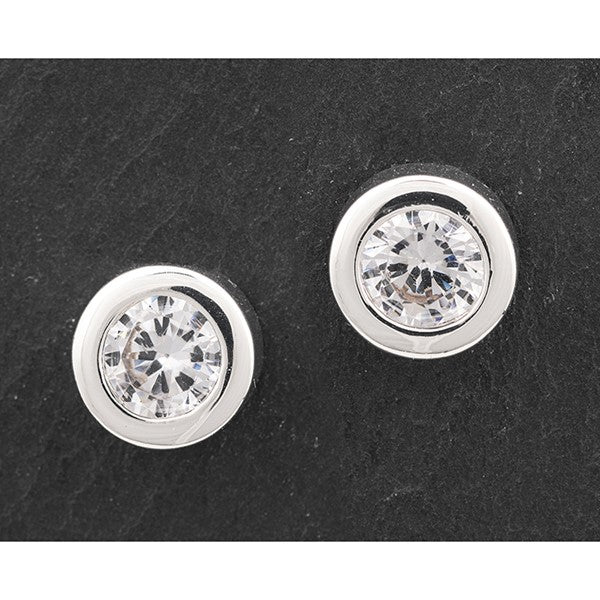 Equilibrium  Pure Elegance Chic Silver Plated Stud Earrings