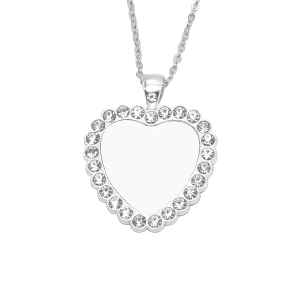 Personalised Zinc Heart Necklace