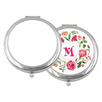 Personalised Compact Mirror Silver