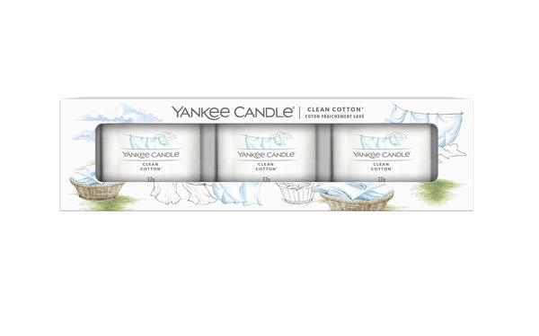 Clean Cotton - Yankee Candle 3 Filled Votives