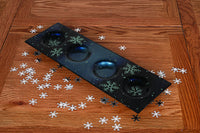 Flame Homeware Blue Snowflake Oblong Tea Light Holder