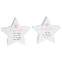 Cool Pink Standing Star Baby Girl