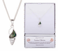 Equilibrium  Silver Plated Mother Of Pearl Conch Necklace