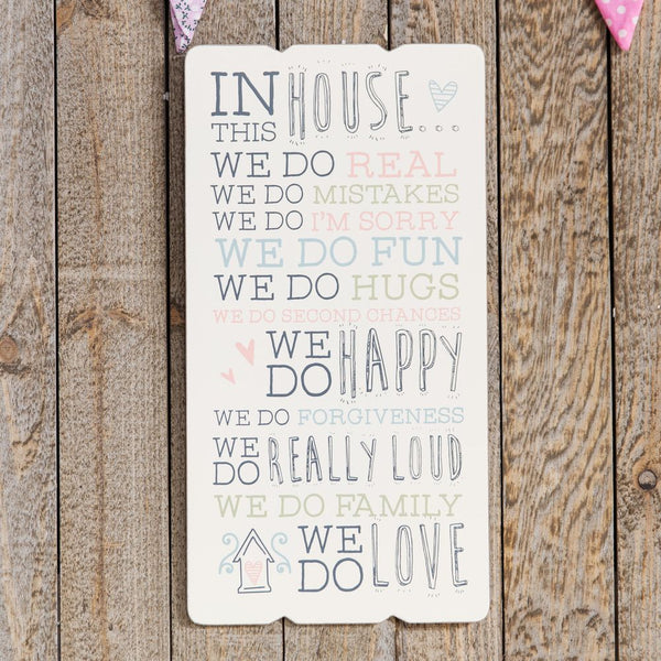 Love Life Rectangle Plaque - In This House