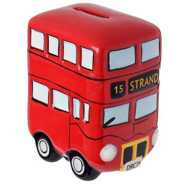 Red London Bus Ceramic Money Box