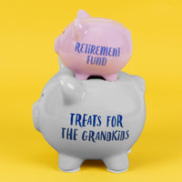 'Pennies & Dreams' Double Piggy Bank - Retirement Fund