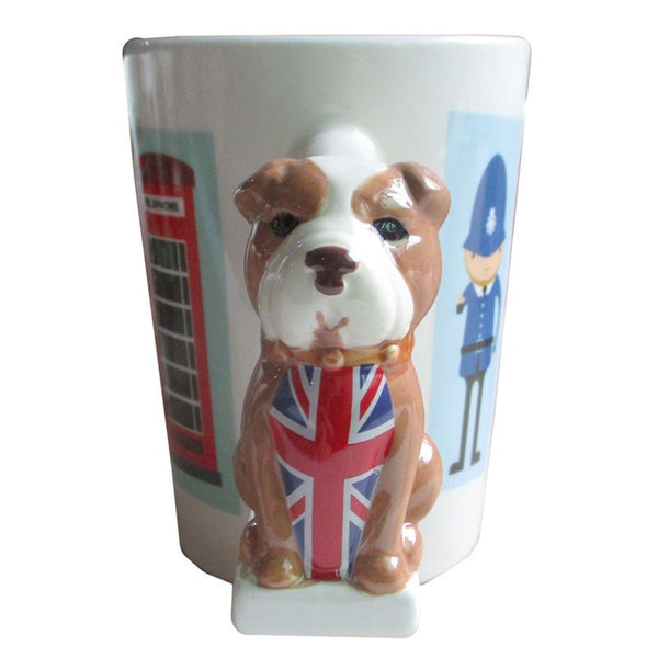 British Bulldog London Icons Ceramic Shaped Handle Mug