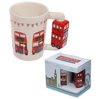 Routemaster London Bus Ceramic Shaped Handle Mug