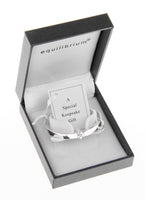 Equilibrium Silver Plated Christening Cross Bangle