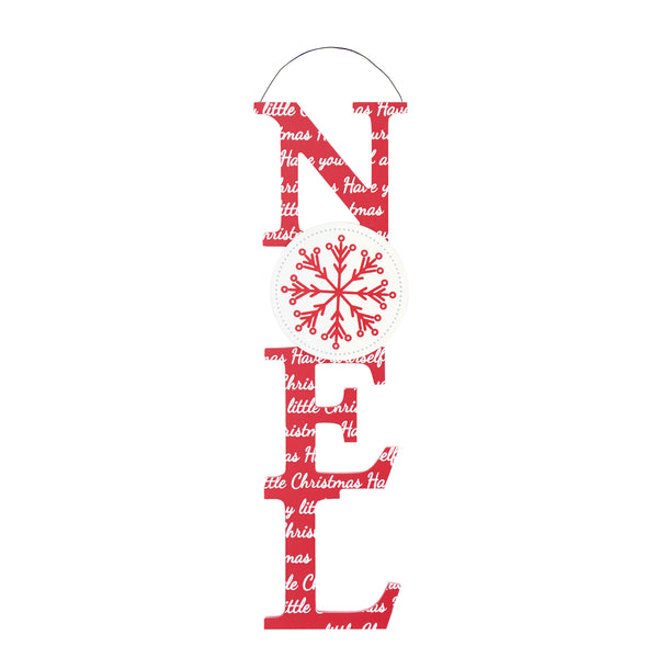 Merry & Bright Christmas Coll Cut Out Plaque Noel