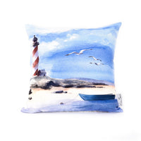 By The Seaside Cushion - Lighthouse by Finola Stack