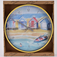 By The Seaside Clock - Beach Huts by Finola Stack