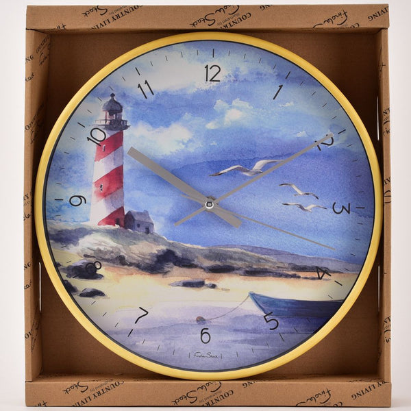 By The Seaside Clock - Lighthouse by Finola Stack