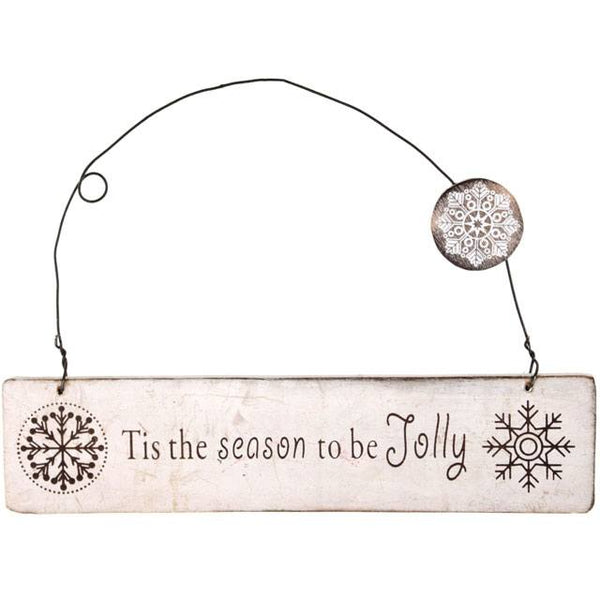 Wooden Tis the season to be Jolly Christmas Plaque
