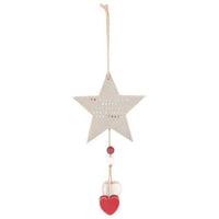 Wooden Star Christmas Hanging Decoration