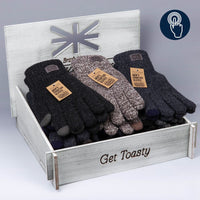 Ultra-soft fleece lined Men's Frontier knitted touch screen gloves.