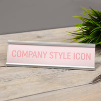 Company Style Icon (Pink) - Desk Sign