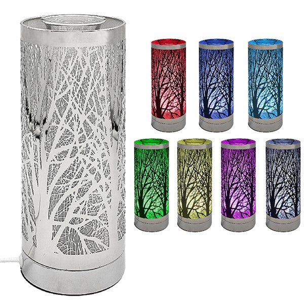Desire Aroma Cylinder Lamp Tree Silver Colour Changing
