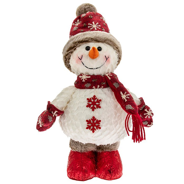 Red Snowman Standing Small