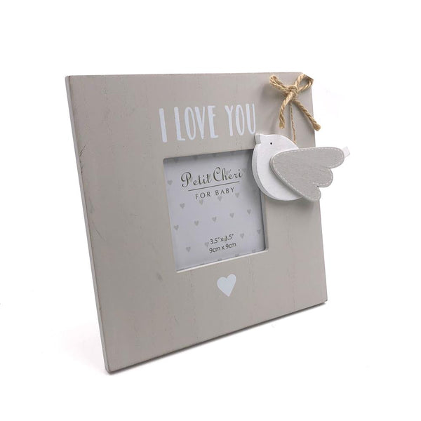 Petit Cheri MDF Frame Bird - I love you 3.5 x 3.5